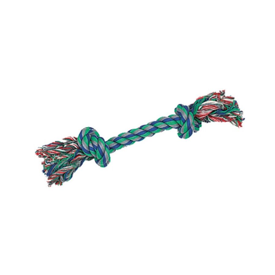 Flamingo İki Düğümlü Renkli İp Köpek Oyuncağı 30 CM - 1