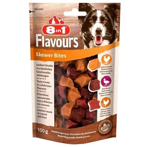 8 in 1 - 8in1 Flavours Skewer Bites Kuşbaşı Dilimli Çiğneme Köpek Ödülü 100gr