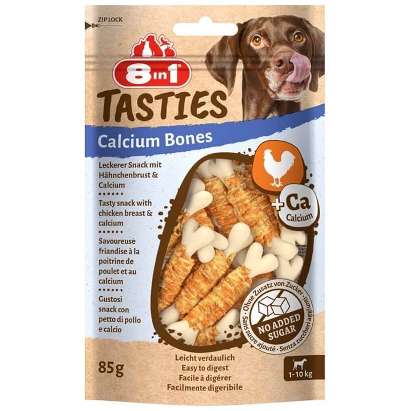 8in1 Tasties Calcium Bones Tavuk Sargılı Köpek Ödülü 85 Gr