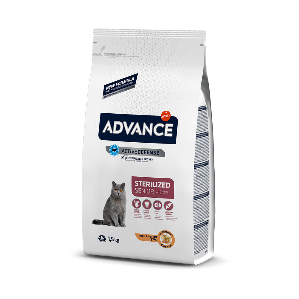 Advance 10+ Tavuklu Kısırlaştırılmış Yaşlı Kedi Maması 1,5 kg