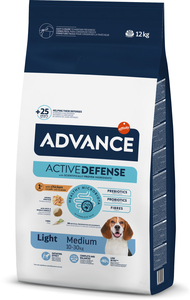 Advance Light Tavuklu ve Pirinçli Orta Irk Yetişkin Köpek Maması 12 kg