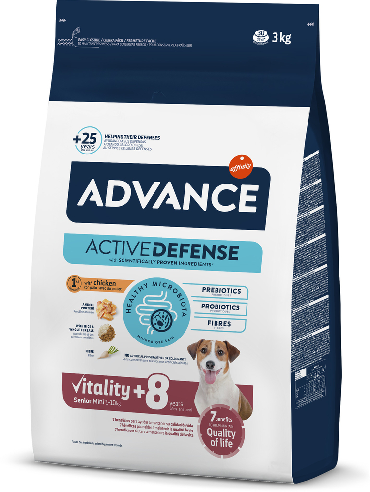 Advance Mini Senior Tavuklu ve Pirinçli Yaşlı Köpek Maması 3 kg