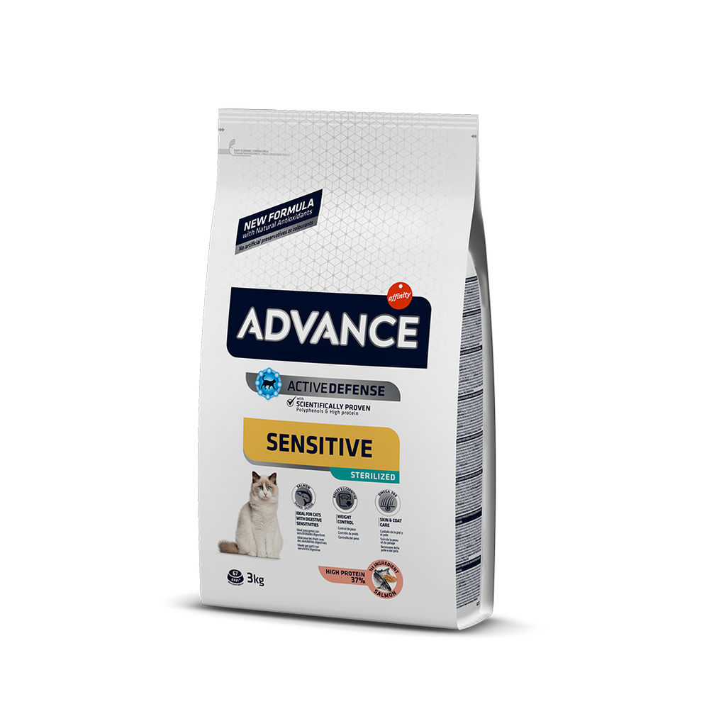 Advance Sensitive Somonlu Kısırlaştırılmış Kedi Maması 3 kg