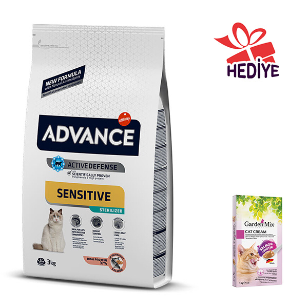 Advance Sensitive Somonlu Kısırlaştırılmış Kedi Maması 3 kg