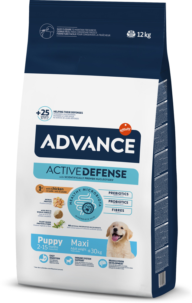 Advance Tavuklu ve Pirinçli Büyük Irk Yavru Köpek Maması 12 kg