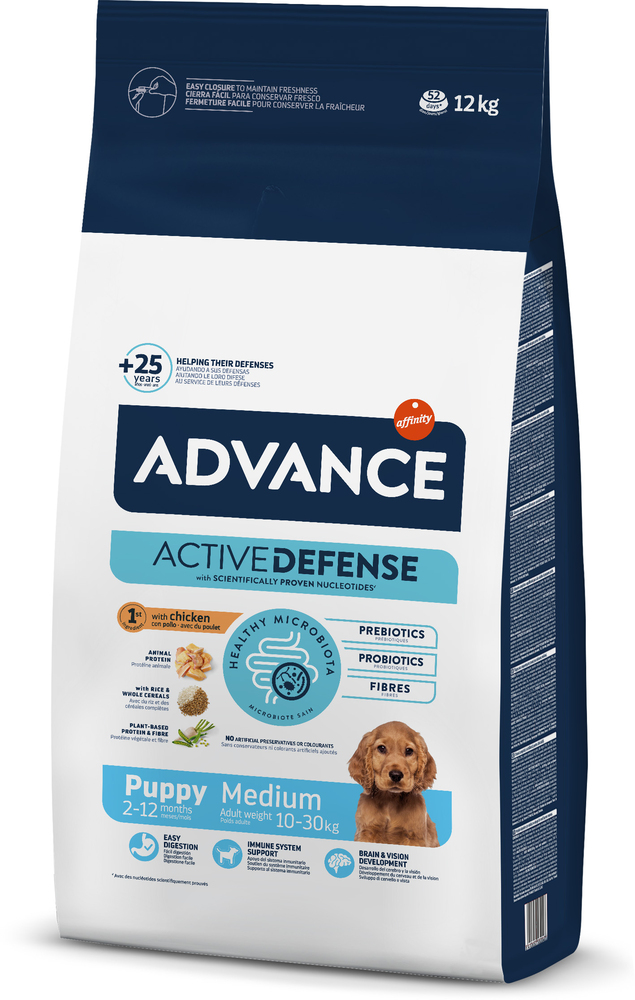 Advance Tavuklu ve Pirinçli Orta Irk Yavru Köpek Maması 12 kg