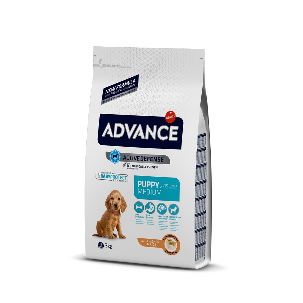 Advance Tavuklu ve Pirinçli Orta Irk Yavru Köpek Maması 3 kg