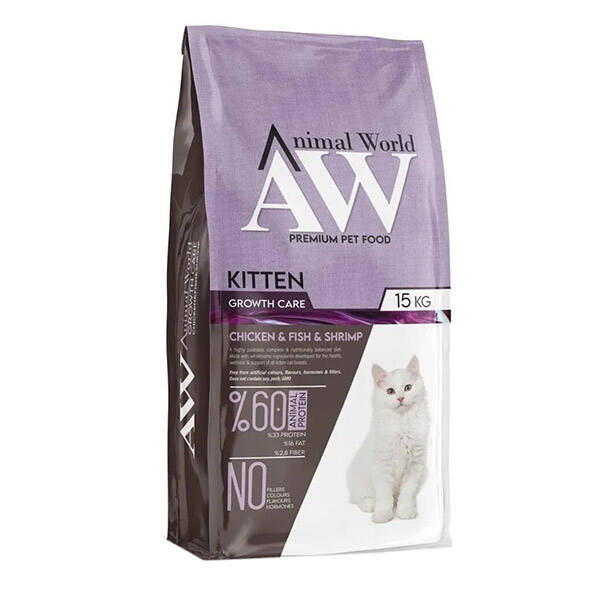 Animal World Kitten Tavuk ve Karidesli Yavru Kedi Maması 15 Kg