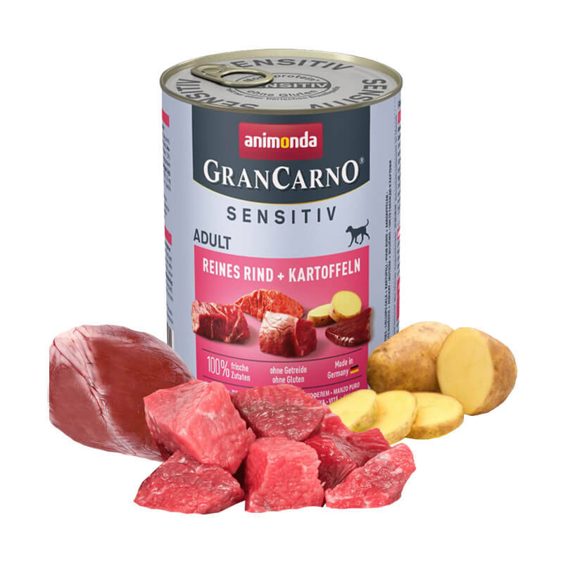 Animonda GranCarno Sensitive Pure Sığır Etli ve Patatesli Köpek Konservesi 400gr