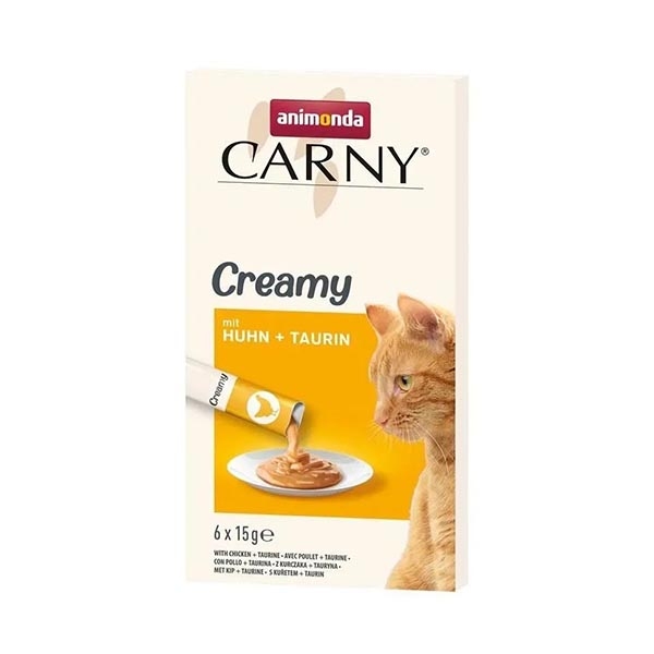 Animonda Snack Carny Tavuk ve Taurin Kedi Kreması 6x15 GR