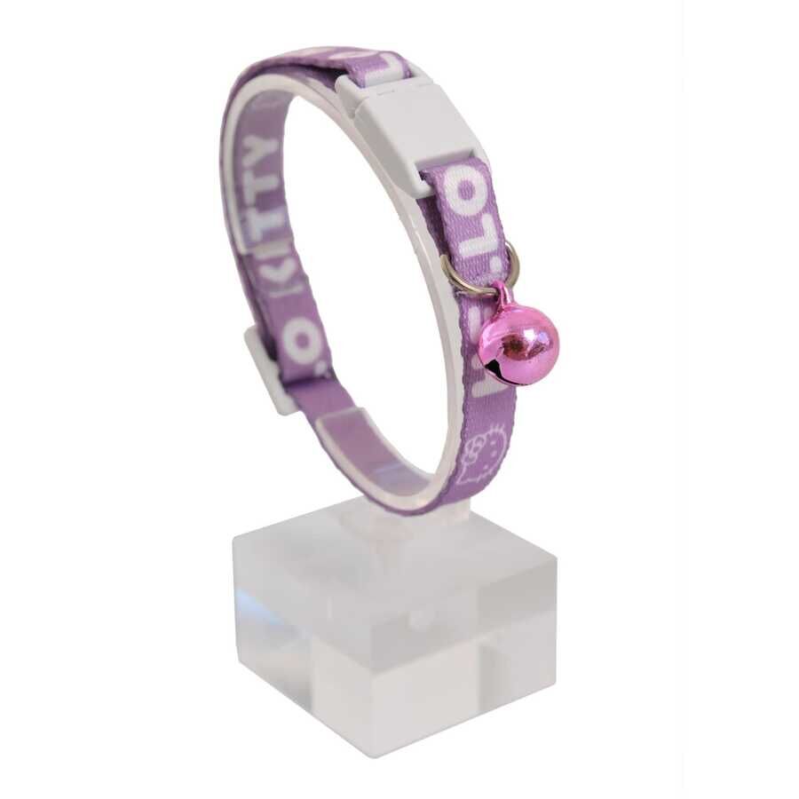 Hello Kitty Boyun Tasması 1 Cm Lila Beyaz