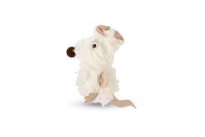 Beeztees - Beeztees Kedi Oyuncağı, Fare, Peluş, Beyaz, 22x9x4cm