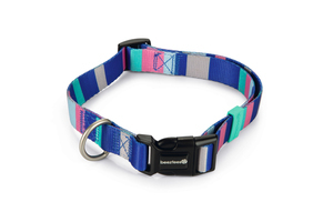 Beeztees - Beeztees Köpek Boyun Tasması, Renkli Kalın Çizgiler, 48-70cm, 25mm