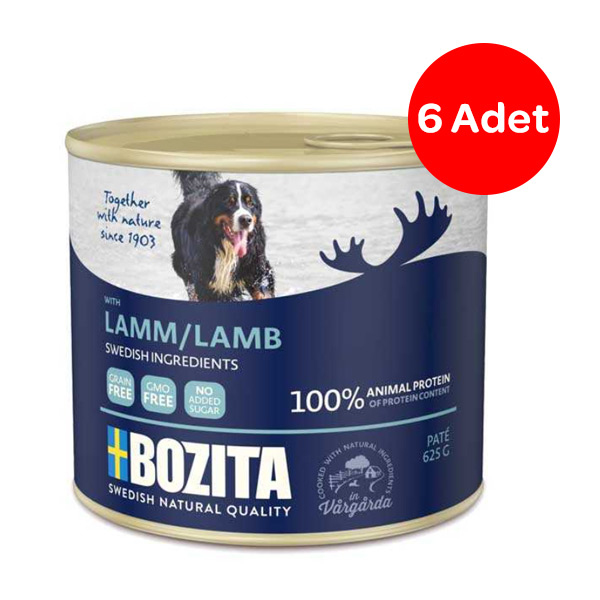 Bozita Kuzu Etli Yaş Köpek Maması 625 GR 6 Adet