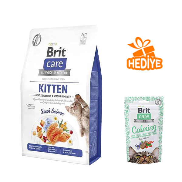 Brit Care Gentle Digestion & Strong Immunity Somonlu Tahılsız Yavru Kedi Maması 2 kg