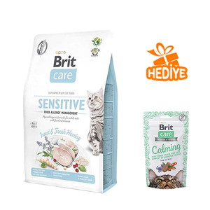 Brit Care Tahılsız Sensitive Hypoallergenic Ringa Balıklı Kedi Maması 2 Kg - Thumbnail