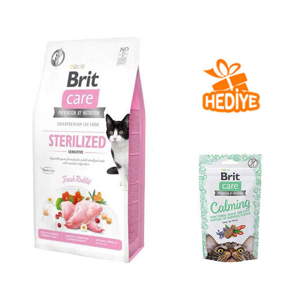 Brit Care Tahılsız Sensitive Tavşan Etli Kısırlaştırılmış Kedi Maması 2 Kg