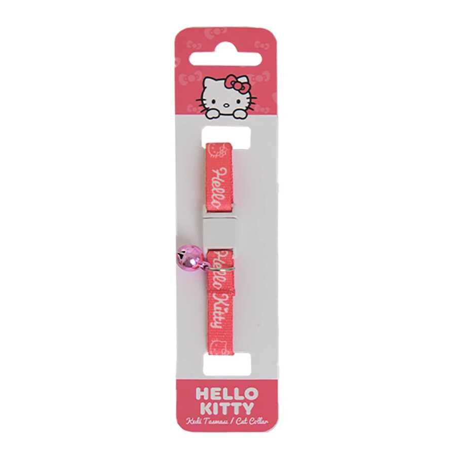 Hello Kitty Boyun Tasması 1 Cm Pembe Beyaz