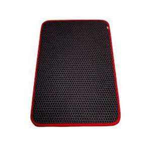 Cattie - CATTİE ALTIGEN MODEL KUM TOPLAYICI FONKSİYONEL KEDİ PASPASI KIRMIZI 37X50CM