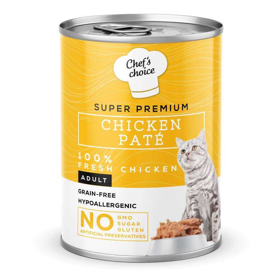 Chefs Choice Tavuk Etli Ezme Kedi Konseve Maması 400 Gr