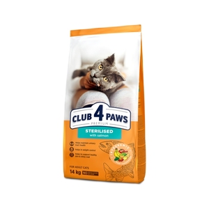 Club4Paws Pre. Kısırlaştırılmış Somonlu Kedi 14Kg - Thumbnail