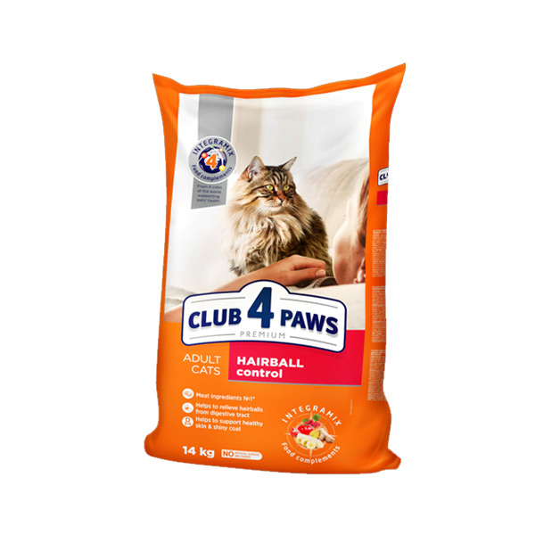 Club4Paws Premium Hairball Control Yetişkin Kedi Maması 14 Kg