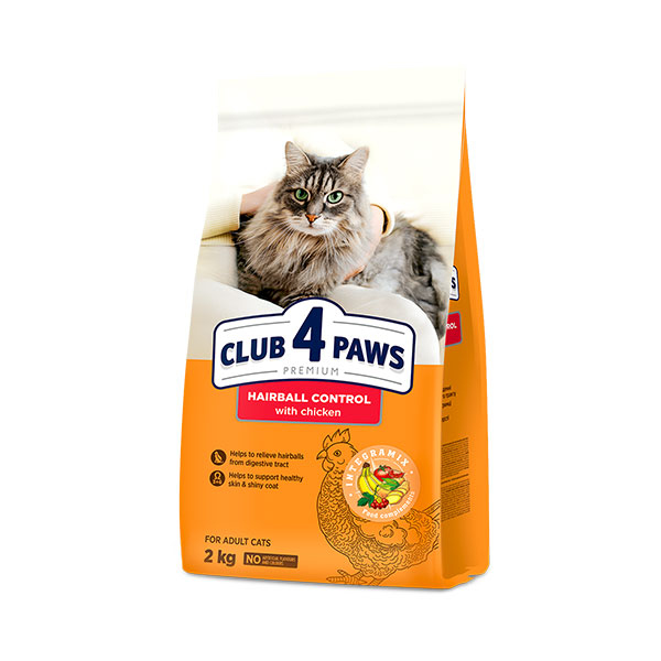 Club4Paws Premium Hairball Control Yetişkin Kedi Maması 2 kg