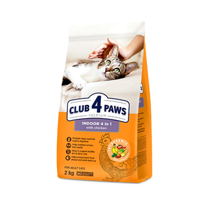 Club4Paws Premium Indoor 4 In 1 Kedi Maması 2Kg - Thumbnail