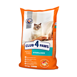 Club4Paws Premium Kısırlaştırılmış Kedi Maması 14 Kg - Thumbnail