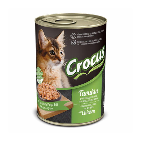 CROCUS YAVRU KEDİ TAVUKLU YAŞ MAMA 400G