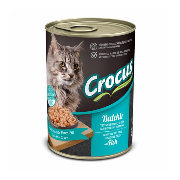 CROCUS YETİŞKİN KEDİ BALIKLI YAŞ MAMA 400G