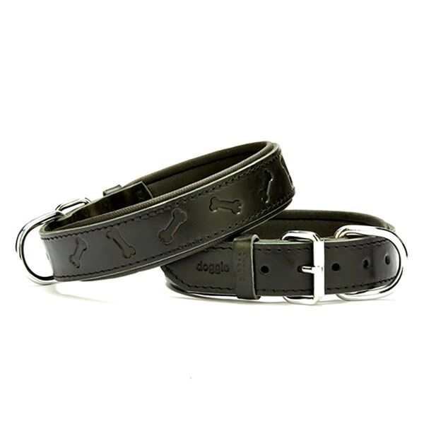 Doggie Kemik Desenli Deri Boyun Tasması (3.5CMx70CM-SBT 3535 L) - 1