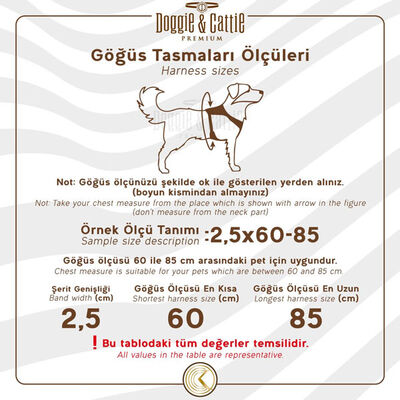 Doggie Polar Dokuma Ronin Göğüs Tasması PDGT-S - 6