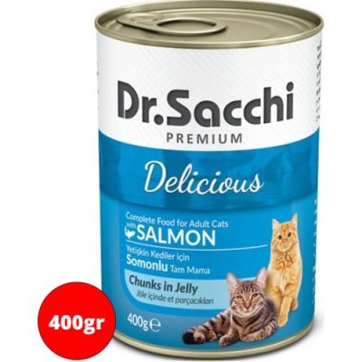 Dr. Sacchi Somonlu Kedi Konservesi 400 GR