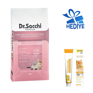 Dr.Sacchi Premium Düşük Tahıllı Yavru Kedi Maması 10 KG - Thumbnail