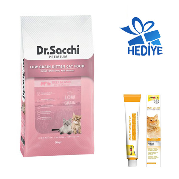 Dr.Sacchi Premium Düşük Tahıllı Yavru Kedi Maması 10 KG