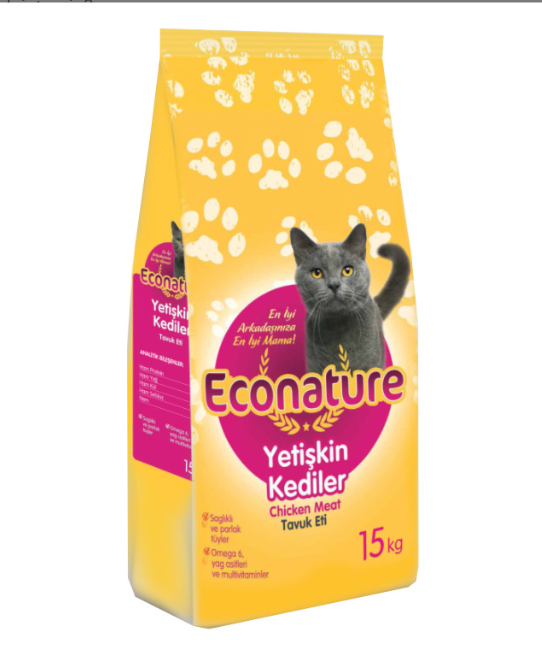 Econature Tavuklu Yetişkin Kedi Maması 15 Kg