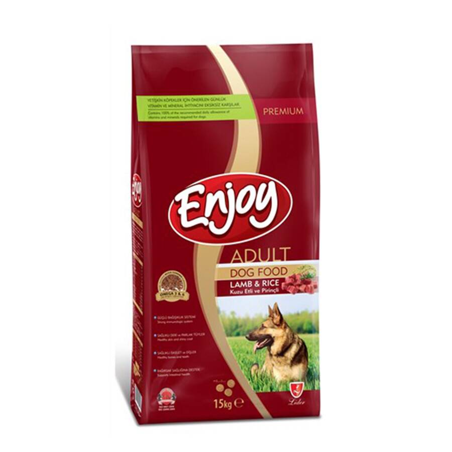 Enjoy Kuzu Etli ve Pirinçli Yetişkin Köpek Maması 15 Kg