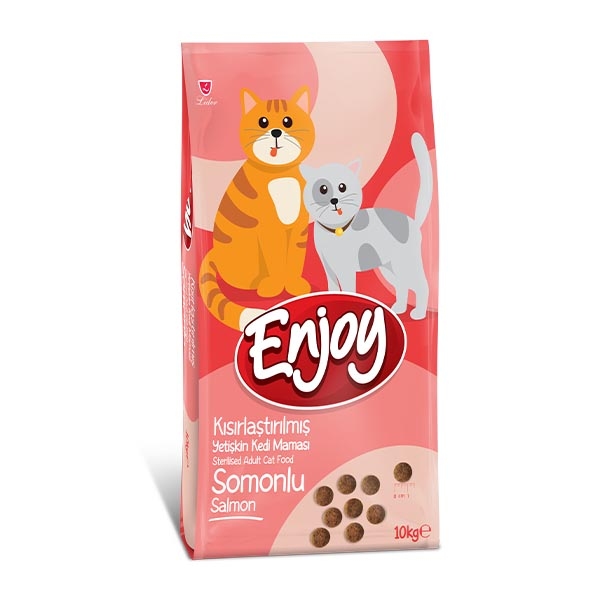 Enjoy Somonlu Kısırlaştırılmış Kedi Maması 10kg