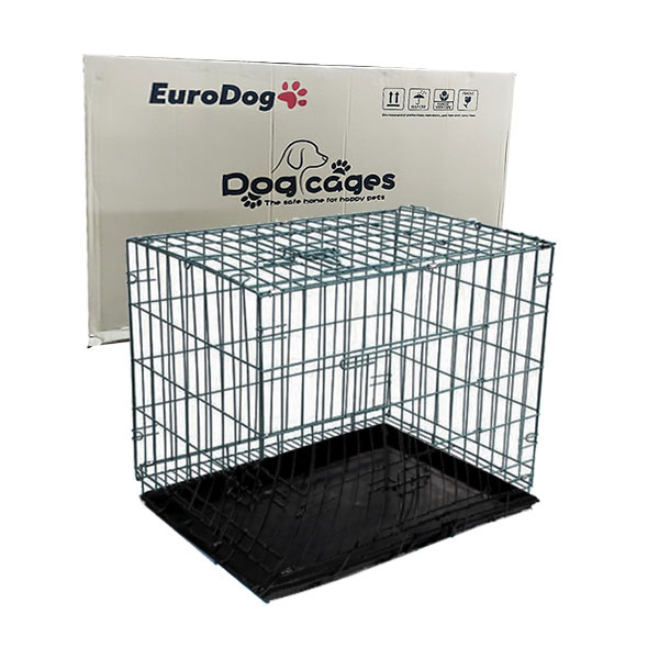 EuroDog Köpek Kafesi Siyah Dövme 92x61,5x68,5 cm