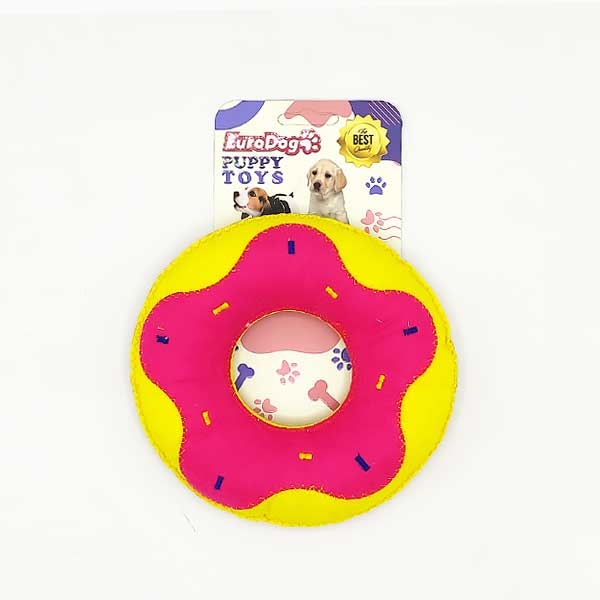 EuroDog Puppy Pet Toys Sarı Donut