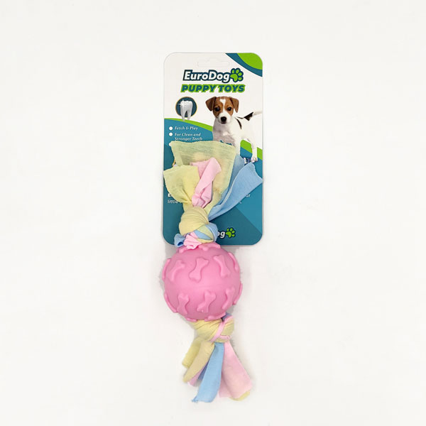 EuroDog Puppy Toys Pembe Kemik Des.Top Diş Kaş.Oy.