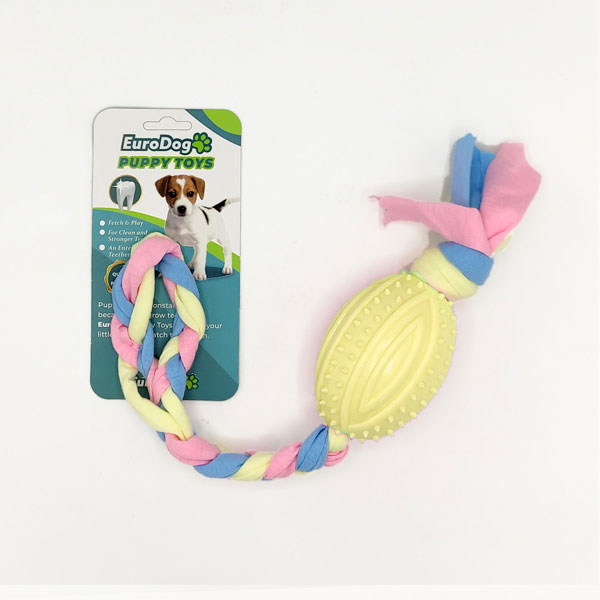 EuroDog Puppy Toys Sarı Rugby Topu Diş Kaşıma Oy.