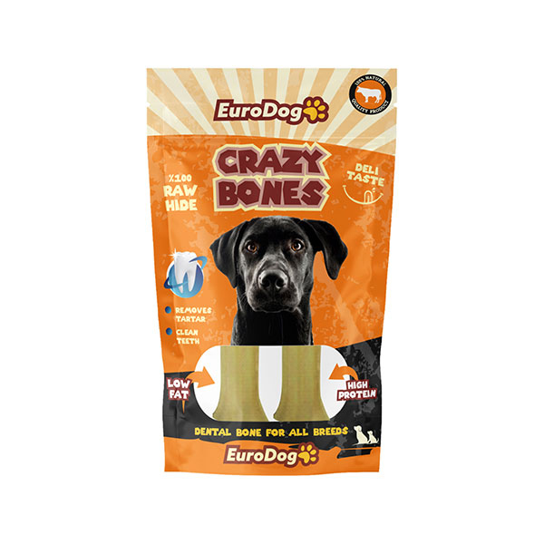 EuroGold Dog Crazy Bone Pres Kemik 10 cm 100 Gr.