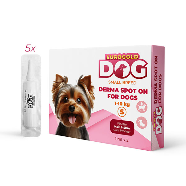 EuroGold Dog Deri Bakım Damlası 1-10 Kg 5 x 1 ml