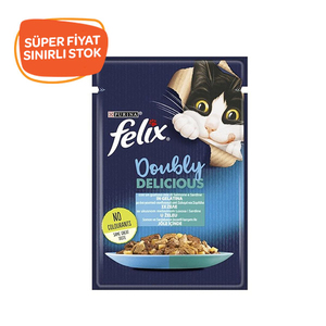 Felix Çifte Lezzet Somon ve Sardalyalı Yaş Kedi Maması 85 Gr - Thumbnail