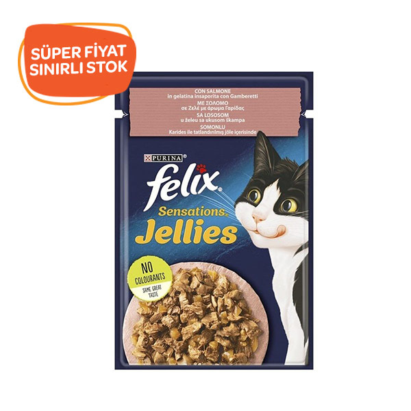 Felix Sensations Somon ve Karidesli Yaş Kedi Maması 85 Gr