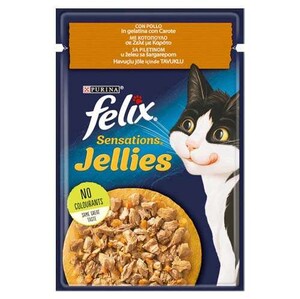 Felix Sensations Tavuk Etli ve Havuçlu Yaş Kedi Maması 85 Gr