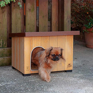 Ferplast Baita 60 Ahşap Köpek Kulübesi – 59×39,5×39 cm İç Ölçüler - Küçük/Orta Irklar İçin Dayanıklı Kulübe