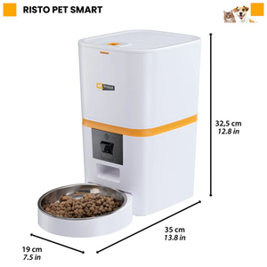 Ferplast Risto Pet Smart Akıllı Otomatik Mama Kabı – 6 L -  Wi‑Fi, HD Kamera ve Mobil Uygulama Destekli